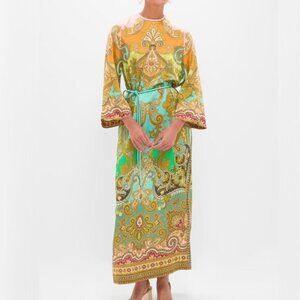 Alemais Multi Clemenza Silk Midi Dress